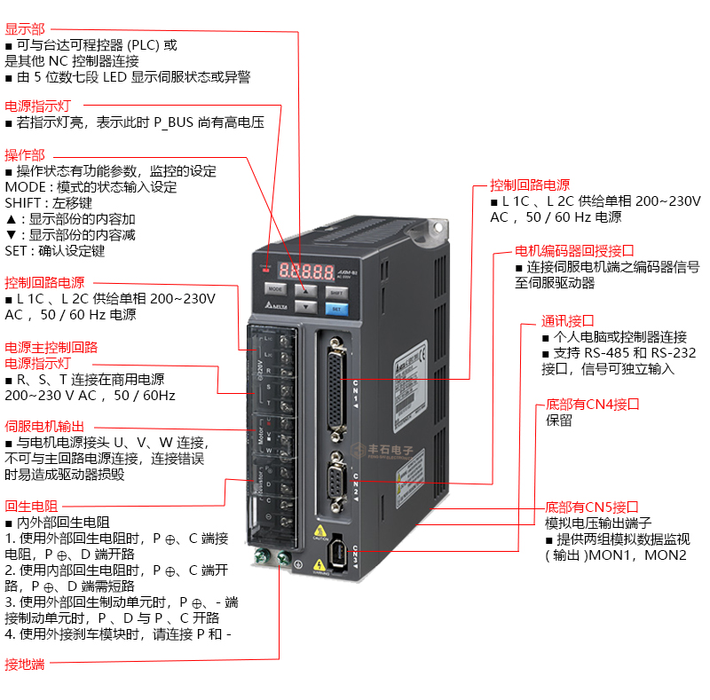 750W臺達(dá)伺服驅(qū)動器ASD-B2-0721-B